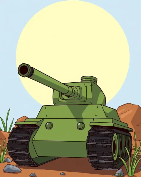 Images de tanks en dessin animé pour livres de bande dessinée