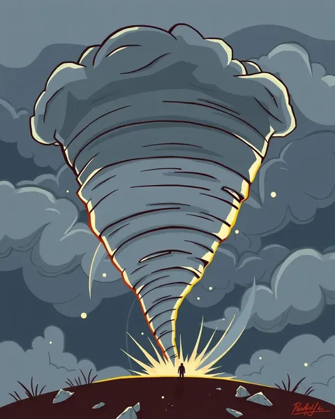 Images de tornade cartoon pour l'imagination des enfants