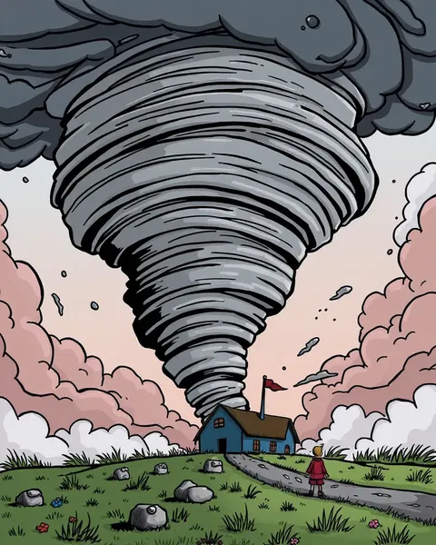 Images de tornade en cartoon pour le jeu des enfants