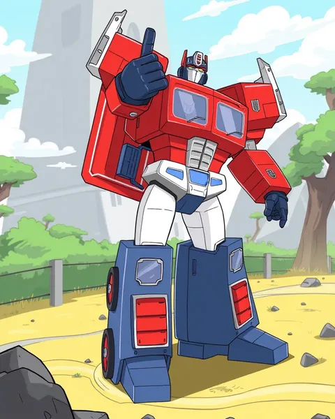 Images de transformation dans la série de cartoon transformers