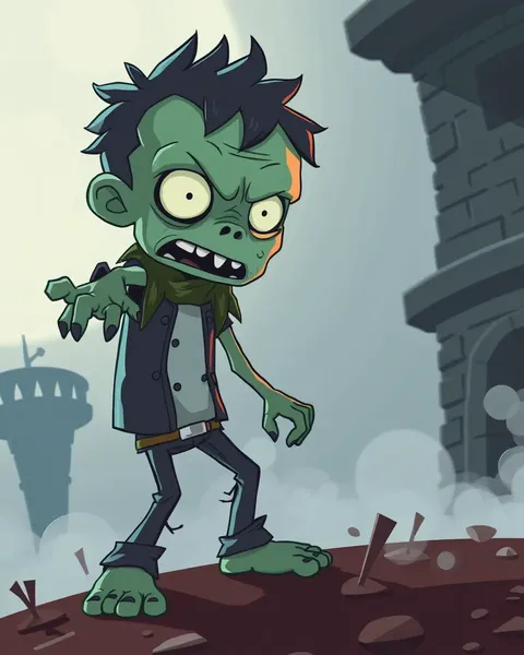 Images de zombies de cartoon : personnages de bandes dessinées ressuscités