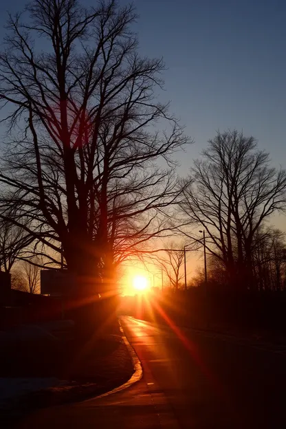 Images du Lever de Soleil sur la Scène du Bon Matin