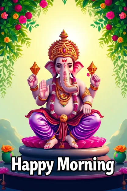 Images du Matin avec Ganapathi pour la Chance