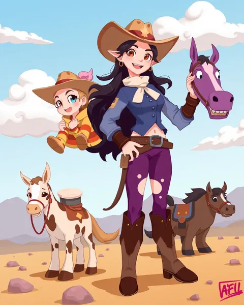 Images du délice des cowgirls de cartoon