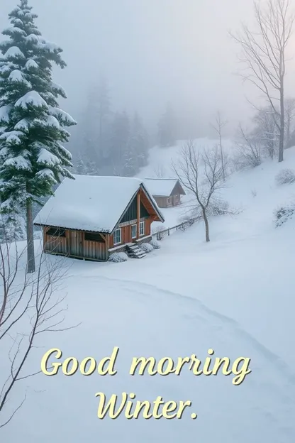 Images du matin d'hiver avec des messages et des citations de bon matin