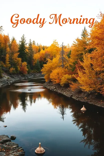 Images du matin pour la saison d'automne