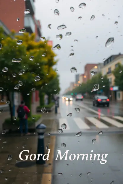 Images du matin sous la pluie pour l'inspiration