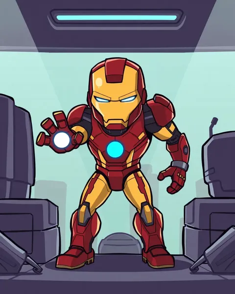 Images du personnage de cartoon d'Iron Man