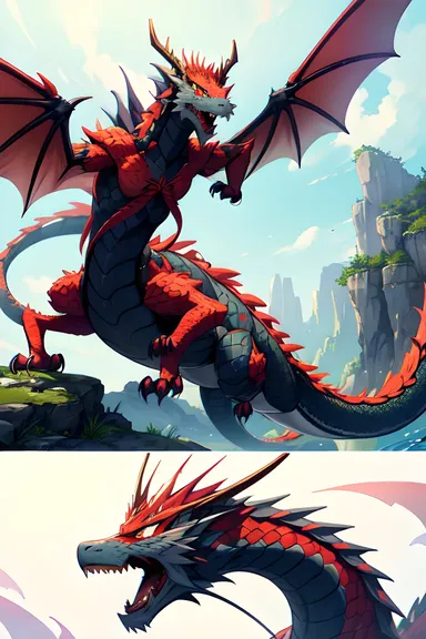 Images fantastiques d' dragons animés animent l'imagination