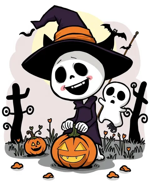 Images humoristiques de cartoon de Halloween pour les enfants