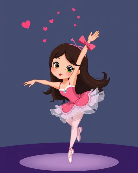 Images inspirées du ballet de ballerines de cartoon