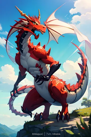 Images mythiques d'images animées de dragons évoquent un monde de fantasy