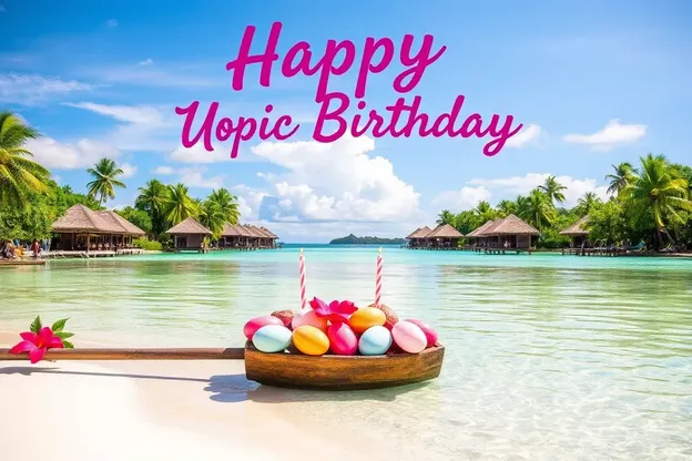 Images tropicales éclatantes pour un anniversaire heureux