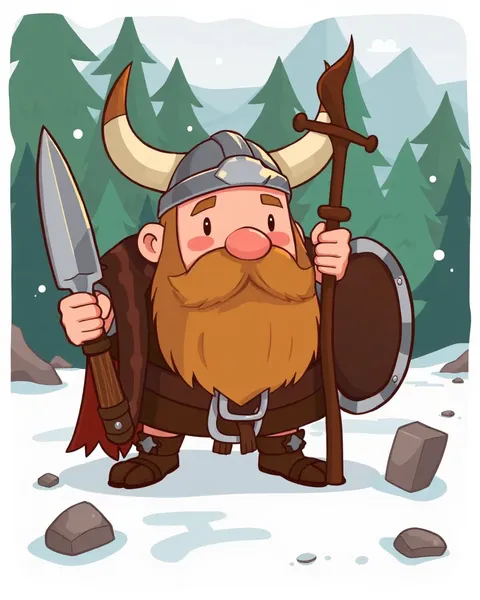 Images vikings de cartoon : mythologie nordique caricaturée