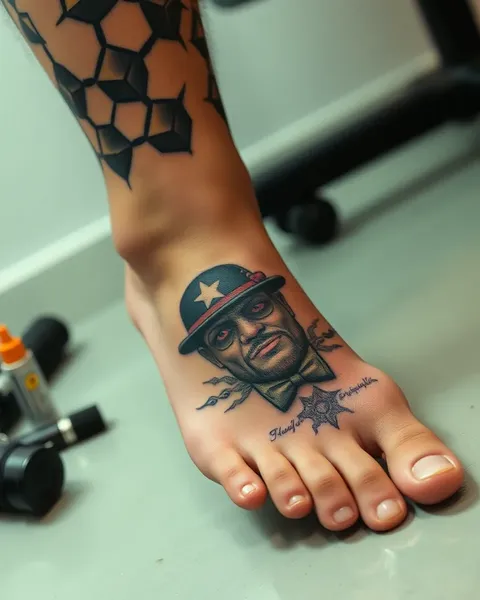 Inspiration de Tatouage du Pied pour le Style Masculin