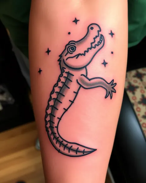 Inspiration de conception de tatouage d'alligator pour les hommes et les femmes