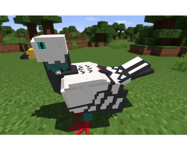 Inspiration de design de peau de pigeon Minecraft en format PNG