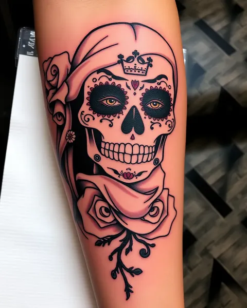 Inspiration de design de tatouage du Día de los Muertos