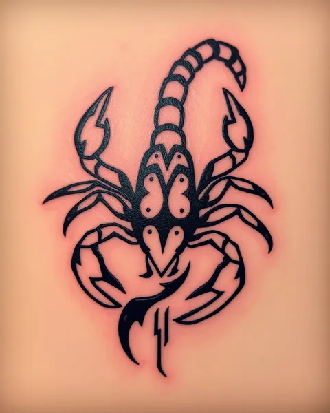 Inspiration de design de tatouage scorpion tribal