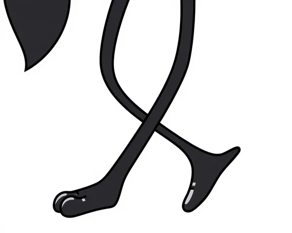 Jambes de cartoon noires en haute qualité PNG