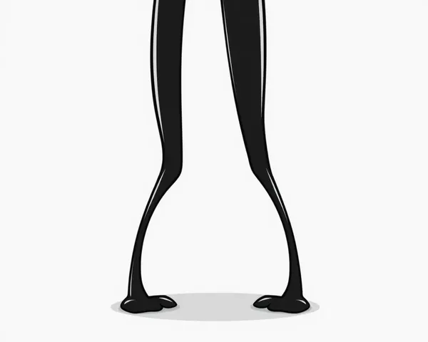 Jambes de dessin vectoriel de cartoon noir en PNG