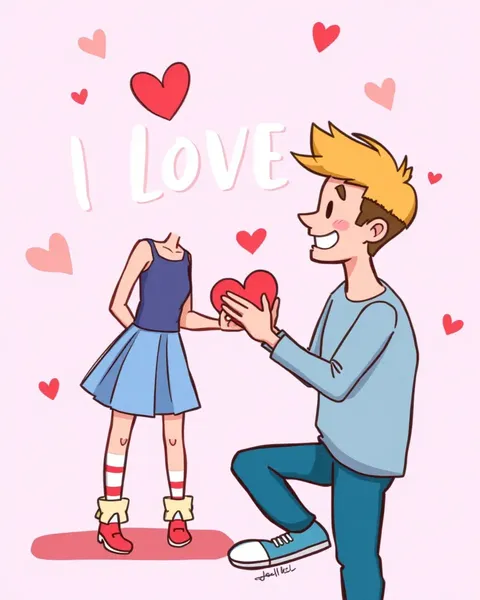 Je t'aime toujours, images de cartoon