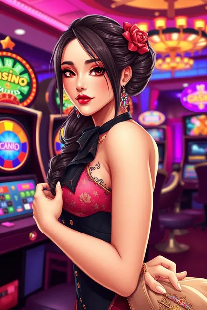 Jolie fille du casino image PNG transparente