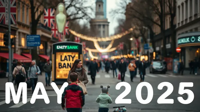 Jour férié en mai 2025 au Royaume-Uni