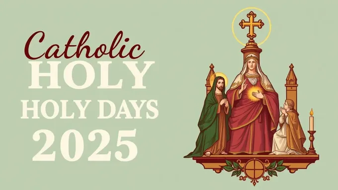 Jours saints catholiques 2025 : Dates importantes et significations