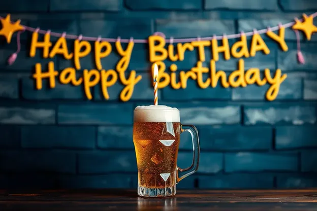 Joyeux Anniversaire, Images de Célébrations de Bière