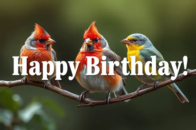 Joyeux anniversaire aux oiseaux dans des images colorées célébrer le bonheur