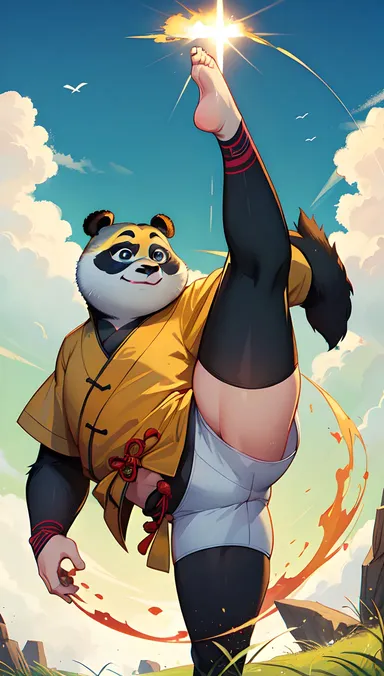 Kung Fu Panda R34 répété neuf fois