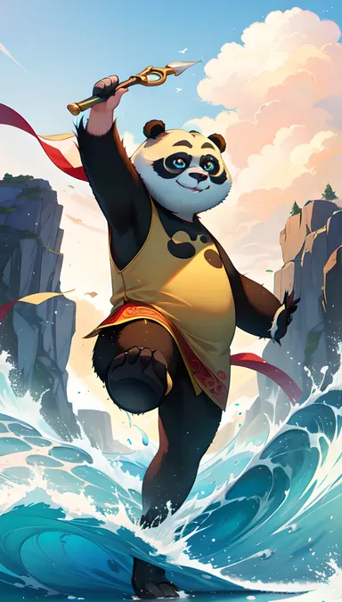 Kung Fu Panda R34 répété sept fois