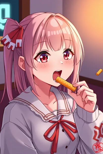 L'Obsession des Cheetos de la Fille Anime en Format GIF