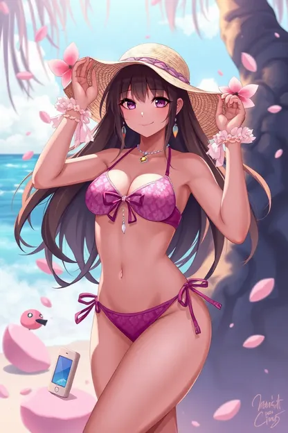 L'art de bikini de la fille AI est mignon