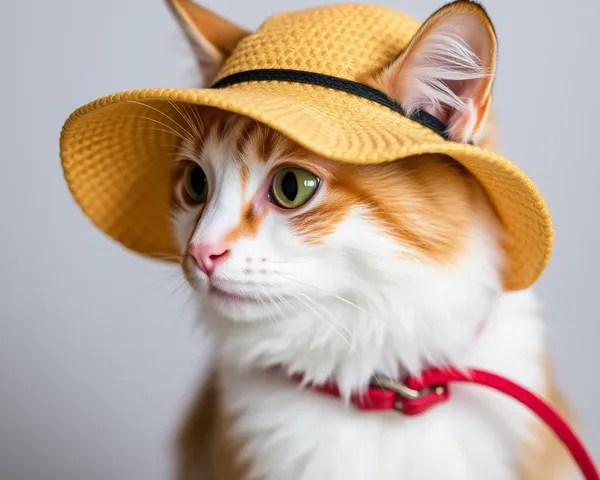 L'image d'un chat portant un chapeau est adorable