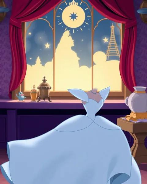 L'image de cartoon de Cendrillon : une illustration classique de conte de fées