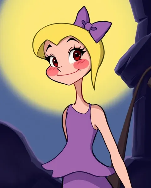 L'image de cartoon de Cindy Lou Who dans le village de Whoville