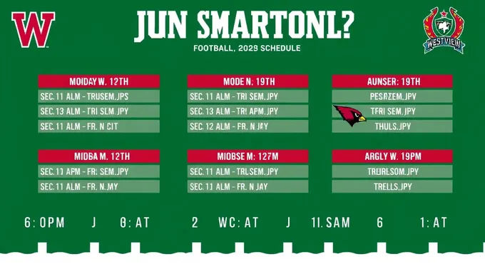 L'école secondaire Westview va publier le calendrier de football Martin 2025