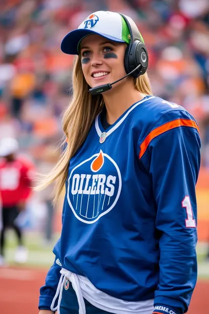 La Fille des Oilers nue : La Fille des Oilers en pose nue