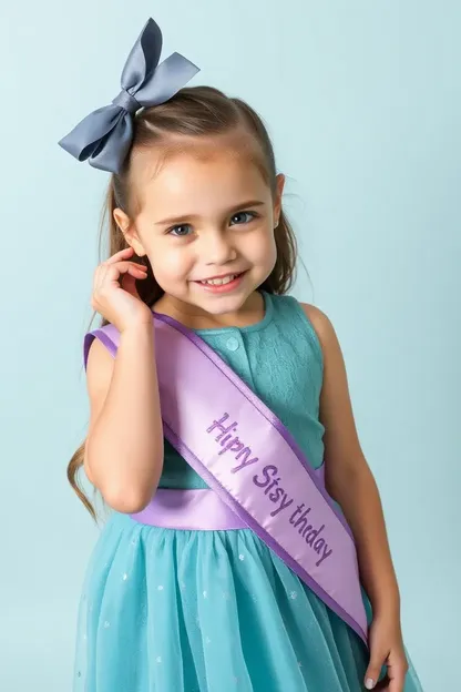 La fille d'anniversaire Sash brille avec délice