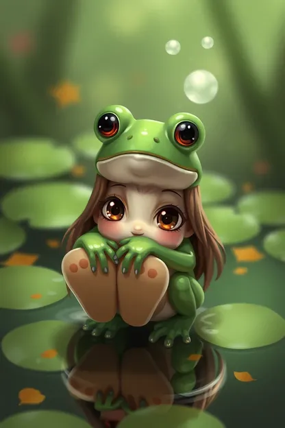 La fille grenouille : un animal insectivore mignon et joueur