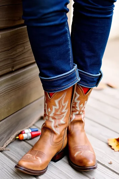 La fille porte des bottes de cow-boy pour faire une déclaration de mode