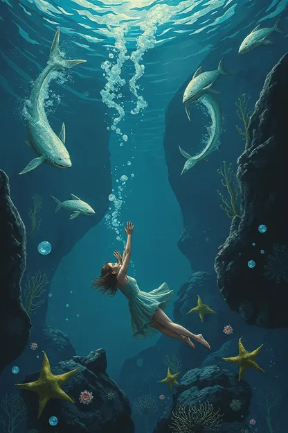 La fille qui a perdu son chemin sous les vagues