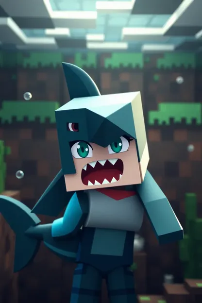 La fille requin Minecraft : exploration des profondeurs de l'océan dans Minecraft