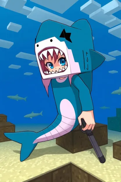 La fille requin Minecraft : une aventure Minecraft palpitante avec des requins