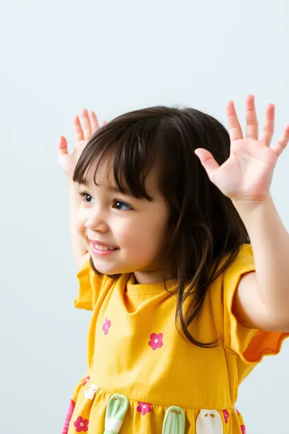 La jeune fille avec les mains levées en louange