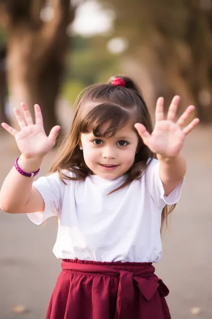 La jeune fille avec les mains levées vers la liberté