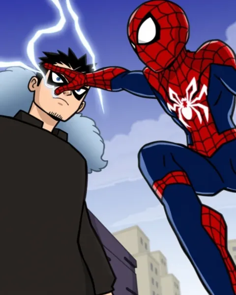 La photo de Spider-Man cartoon met en vedette l'outfit superhéroïque iconique