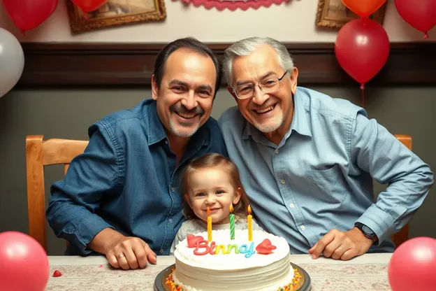 La photo de fête d'anniversaire de Papa capture des moments précieux